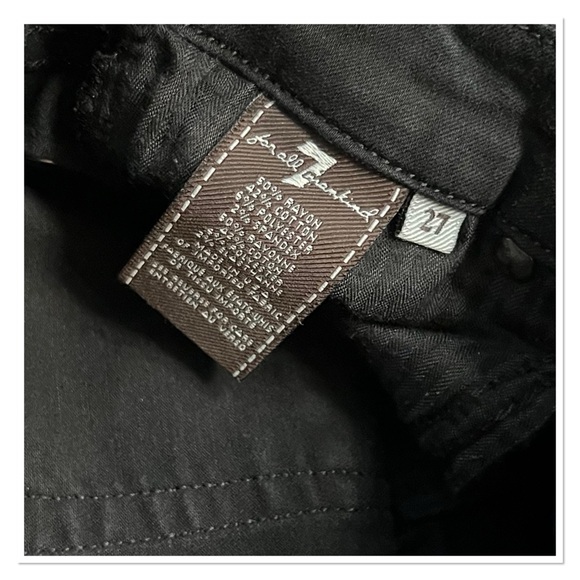 7 FOR ALL MANKIND Black "Kimmy" Straight Leg Jeans - Picture 6 of 12